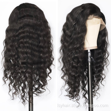 Lsy Wholesale HD Brazilian Glueless Full Lace  Wigs Natural Curly Full Lace Human Hair Wig For Black Women